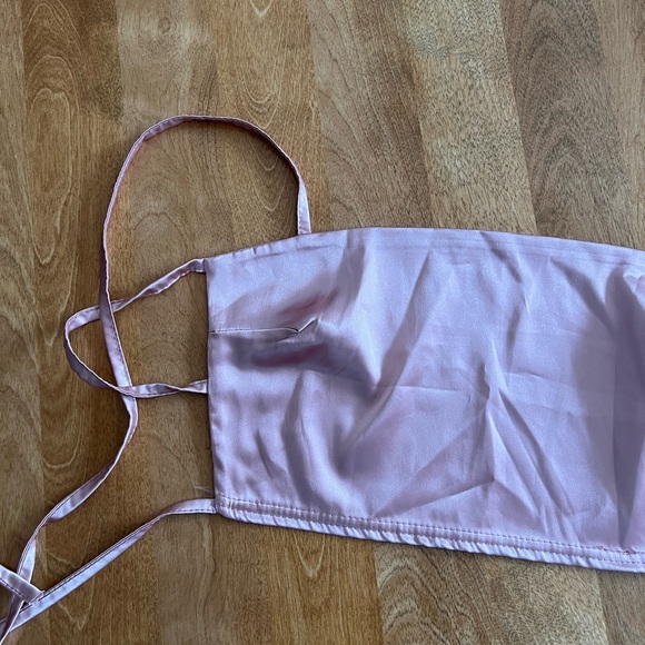 Pink open back crop top - Picture 1 of 2